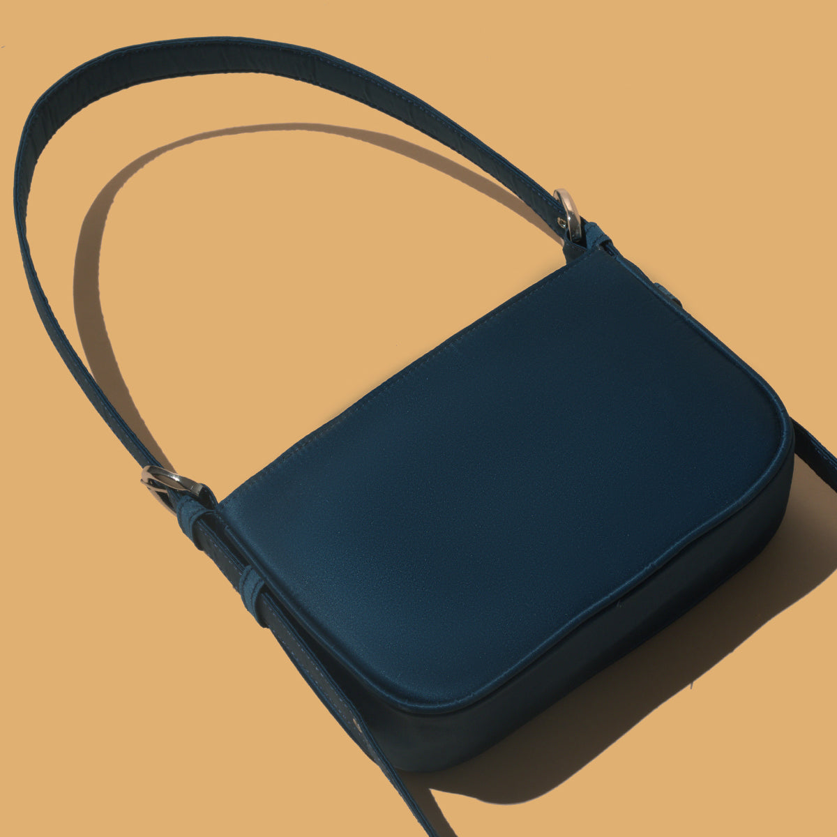 Satin Sling Bag - Teal