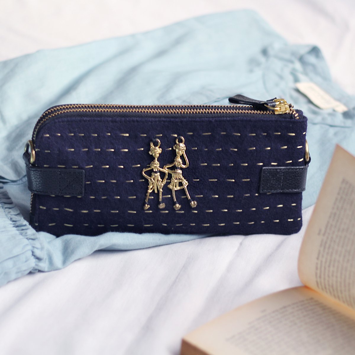 "Jodi" SLING WALLET - Blue