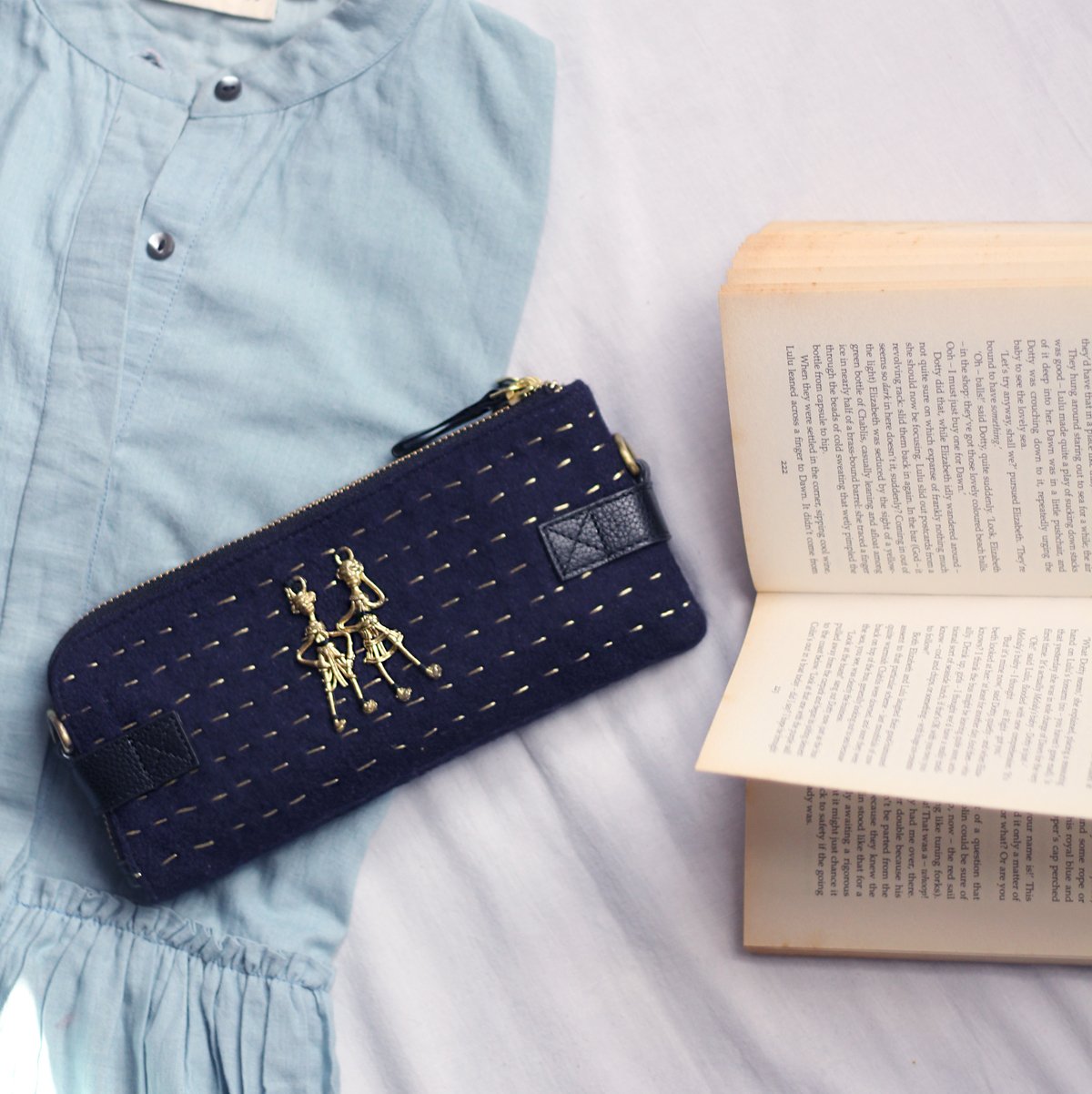 "Jodi" SLING WALLET - Blue